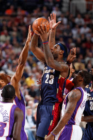 lebron james nba 091222 cle at phx 05 LBJ Records a Triple Double in OT Win in Sac Town. Cavs End Suns Home Game Winning Streak