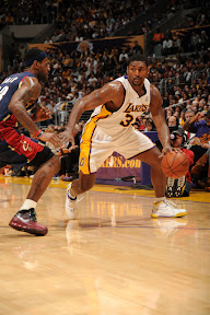 lebron james nba 091225 cle at lal 12 LeBron, Cavs Shine in Rout of Kobe, Lakers. LBJ Debuts the Xmas VII.
