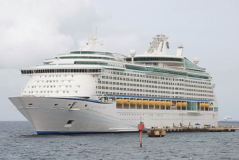 Enchantment of the Seas komt op de achtergrond aan