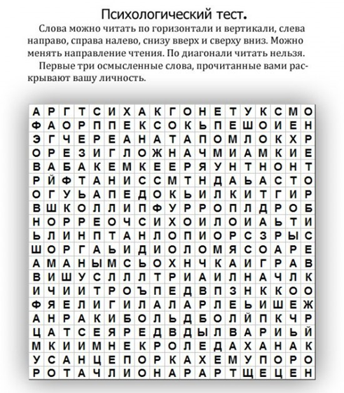 Психологический тест Психологический тест