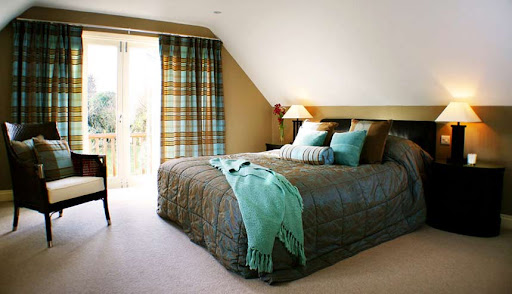 Plaid accent Bedroom Furnishing, Bedroom Design, Bedroom Furniture