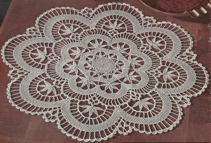 1950 Cluny Centerpiece Doily Crochet Pattern 133  