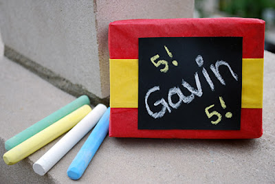 chalkboard wrapping from Merriment