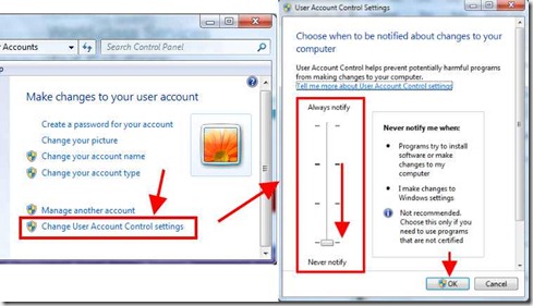 User account settings User account settings