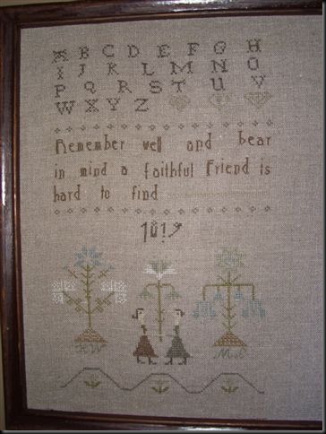 faithful friend sampler
