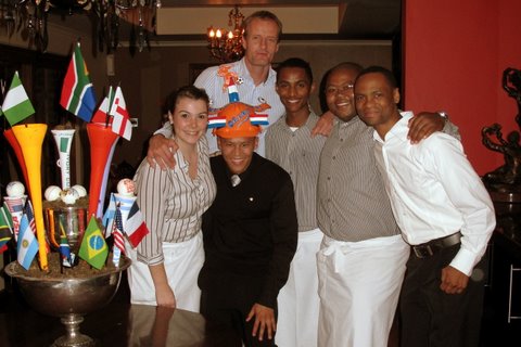 The Tasting Room team with Daf - our very patriotic Dutch guest.