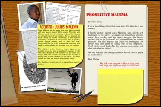 Prosecute Malema campaign