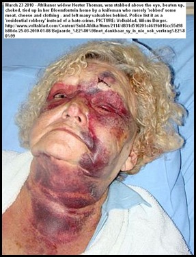Thomas Hester Beaten by armed thugs Bloemfontein Wicus Bürger Volksblad Mar242010