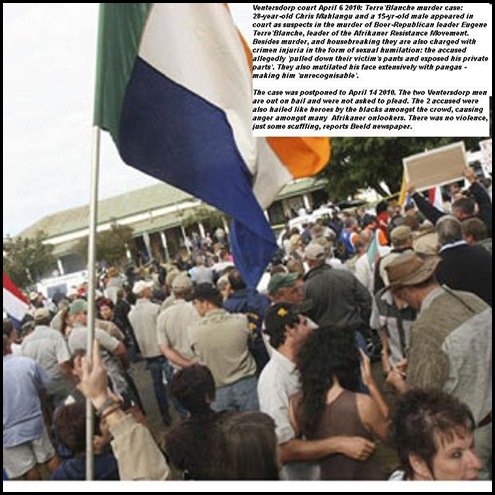 Ventersdorp residents at TerreBlanche murder suspects court remand April 62010 PicLoannaHoffmann Beeld
