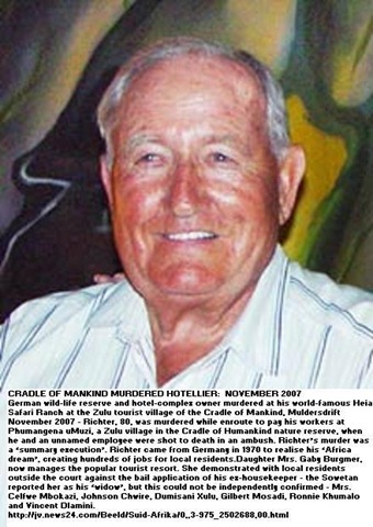 [Richter Franz Heia Safari Ranch zulu village murder Cradle Mankind Muldersdrift summary execution Nov 2007[5].jpg]
