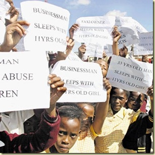 SouthAfricanKidsProtestingAgainstRapeTargettingThemMarch2009