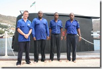 LtCdrBeattie_LtLetsholo_SeaShabalala_SeaMoalosi 2009Submarines LtCdrBeattie_LtLetsholo_SeaShabalala_SeaMoalosi 2009Submarines
