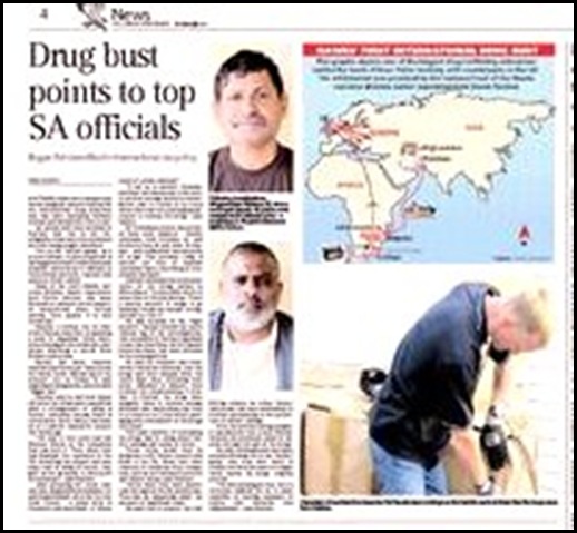 Drug Bust points to Top SA Officials Independent Sept202009P4