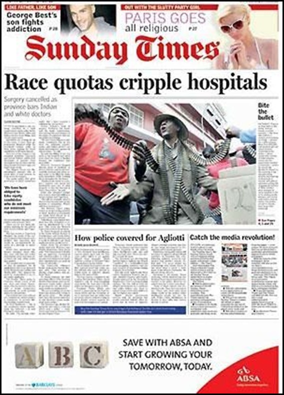 AntiWhiteRaceQuotasForDoctorsNursesCripplingPublicHospitalsZA
