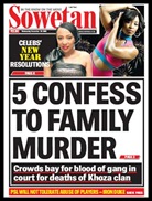 Khoza clan mass murder Sowetan front page story