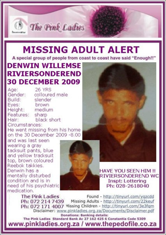 [Willemse Denwin Missing Riviersondereind 30Dec2009.png]