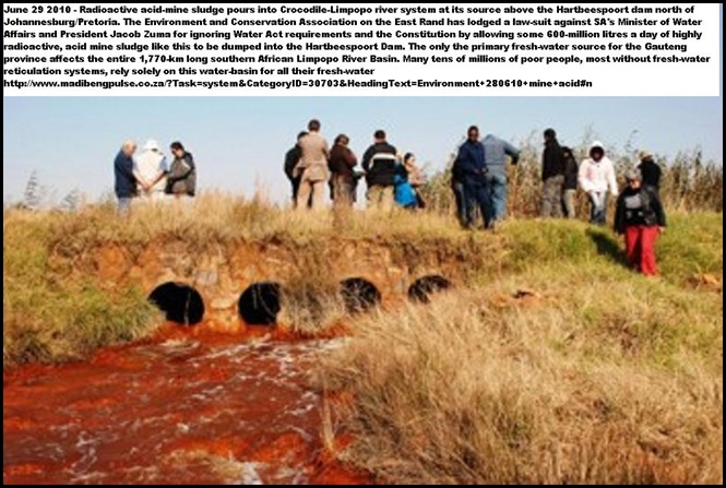 Acid Mine Drainage outflow from Hippo Dam Pic Mariette Liefterink Acid Mine Drainage outflow from Hippo Dam Pic Mariette Liefterink