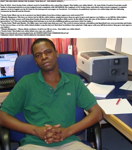 [Sodo Nceba Safmarine employee PE wrote One Bullet One White Infant May302010 HisFacebook (2)[12].jpg]