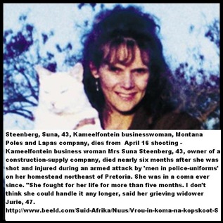Steenberg Suna 43 in coma since Kameelfontein AH attack April 16 2010