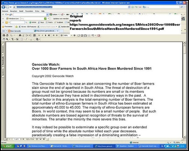 Genocide Watch 2002 Alert over Boer Farmers Slain since apartheid in South Africa Nr 1 jpeg Genocide Watch 2002 Alert over Boer Farmers Slain since apartheid in South Africa Nr 1 jpeg