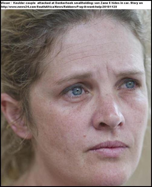 Keulder Zelda attacked with partner George Visser while son 6 hides in car Nov282010