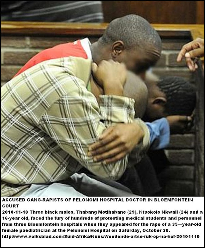 PELONOMI HOSPITAL GANG RAPE DOCTOR THREE SUSPECTS BLOEM COURT NOV102010