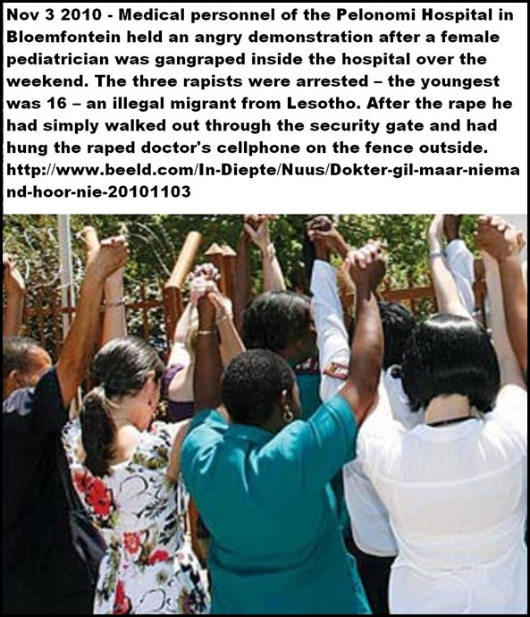 ANTIRAPE PROTEST Pelonomi Hospital Angry Protest after rape of doctor Oct302010