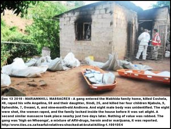 AIDS DRUG WHOONGA MARIANHILL MASSACRE PEOPLE IRRATIONAL VIOLENT