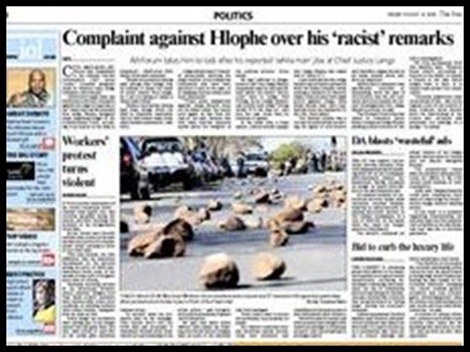 Hlophe John Judge Western Cape High Court I WILL NOT SHAKE A WHITE MAN HAND