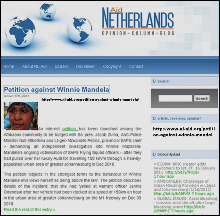 Mandela Winnie Petition www nl aid org petion against winnie mandela Jan172011