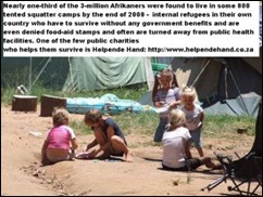 Afrikaner Poor children in camp