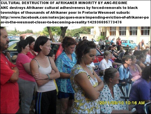 POORWHITESDIEMOOTPRETORIAETHNICCLEANSINGFORCEDREMOVALTOBLTOWNSHIPSMARCH10222011COURTCASE POORWHITESDIEMOOTPRETORIAETHNICCLEANSINGFORCEDREMOVALTOBLTOWNSHIPSMARCH10222011COURTCASE