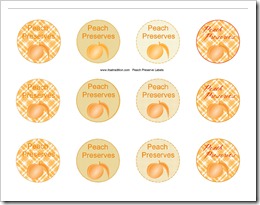 Peach Preserve Canning Labels