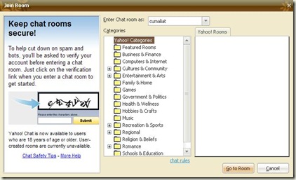 Room Yahoo Messenger Room Yahoo Messenger