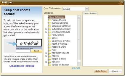 Room Yahoo Messenger