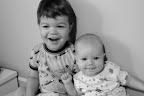 Xavier et Orléane en pyjamas
