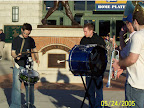 Photo: The Kingpin Brass Band entertains outside the home plate entrance.