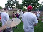 Photo: Some members at the Crawfish Boil “Come and Dance” to the Kingpin Brass Band.