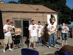 Photo: Kingpin brings adds some New Orleans Brass Band music to the Crawfish Boil in Milwaukee.