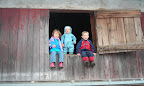 Winter fun in the hay loft.