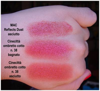 Cinecittà Make-up ombretto cotto n. 38 VS Reflects Dust MAC
