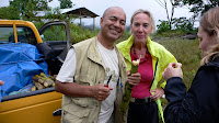 Luis sharing sugar cane