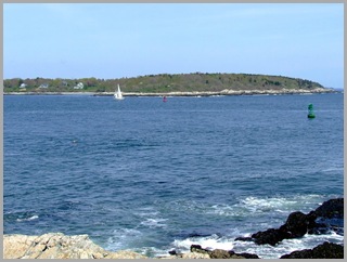 Sailboat Making Its Way Along Cushing Island