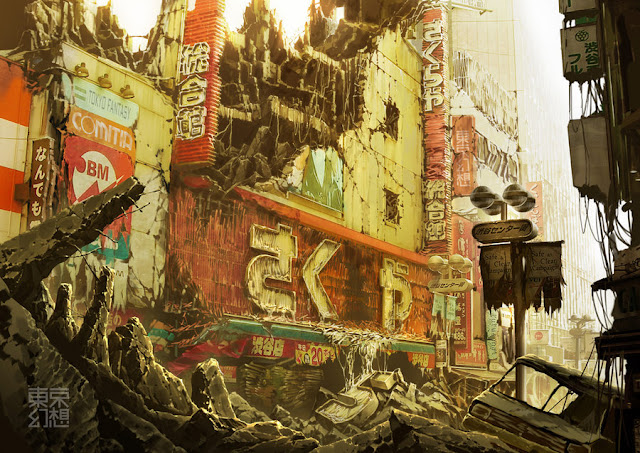 Beautiful Illustration of Post Apocalyptic Tokyo by Tokyogenso 