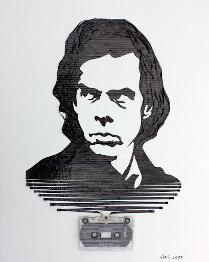 Ghost 

in the Machine - Extraordinary Artwork by Erika Iris Simmons - Showcase a number of portraits of musicians made out of 

recycled cassette tape. 