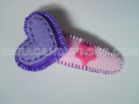Hair clip felt