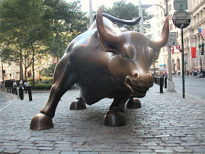 Big Bull Statue in Financial District