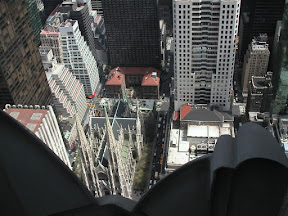 St. Patricks Cathedral from Top of the Rockfeller Center