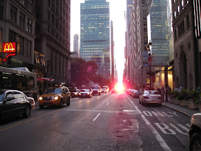42nd St and 5th Ave at Sunset