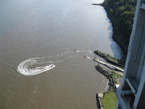 Looking Down from George Washington Bridge on New Jersey Side